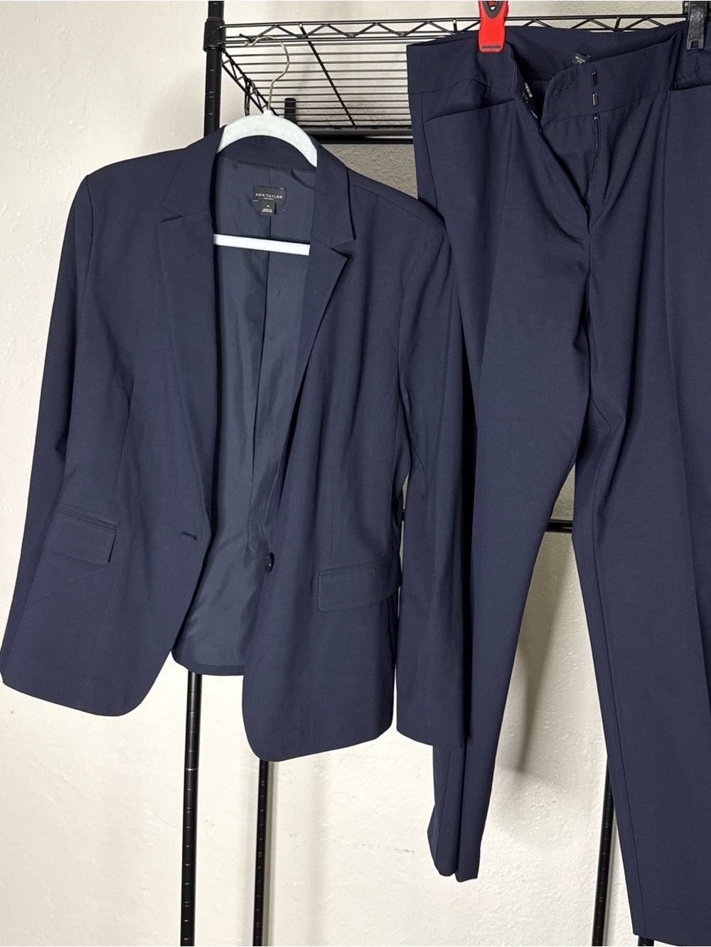 Ann Taylor Navy Women's Two-Piece Blazer & Trousers